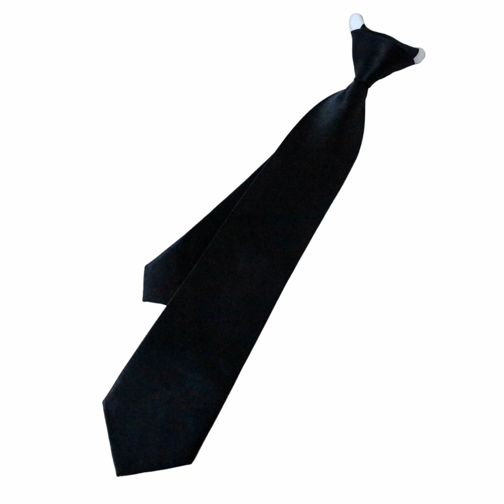 Fratello Black Kids Clip-On Tie